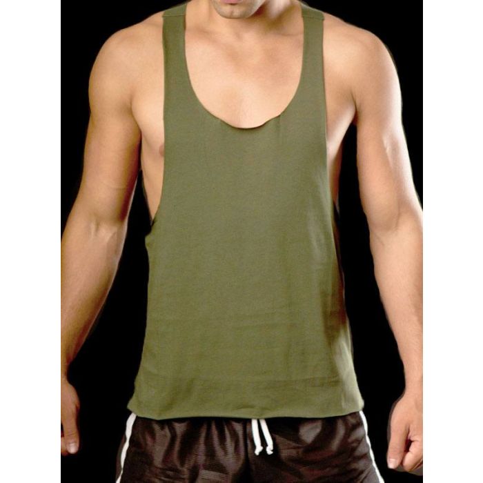 barcode tank top olive 