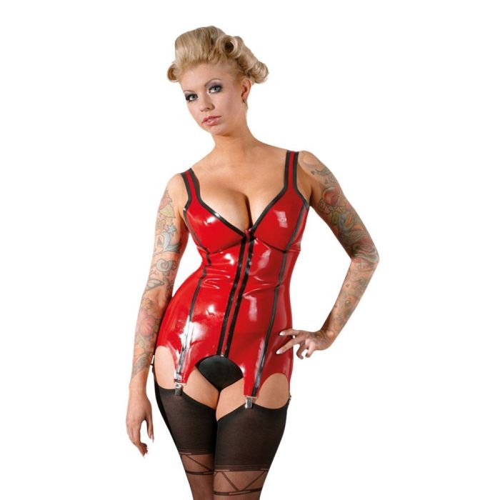 sexshop-Rød-Latex-Corsage-fetish-kvinder-1