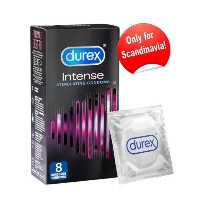 Durex Intense Orgasmic - Kondomer 8 Stk.