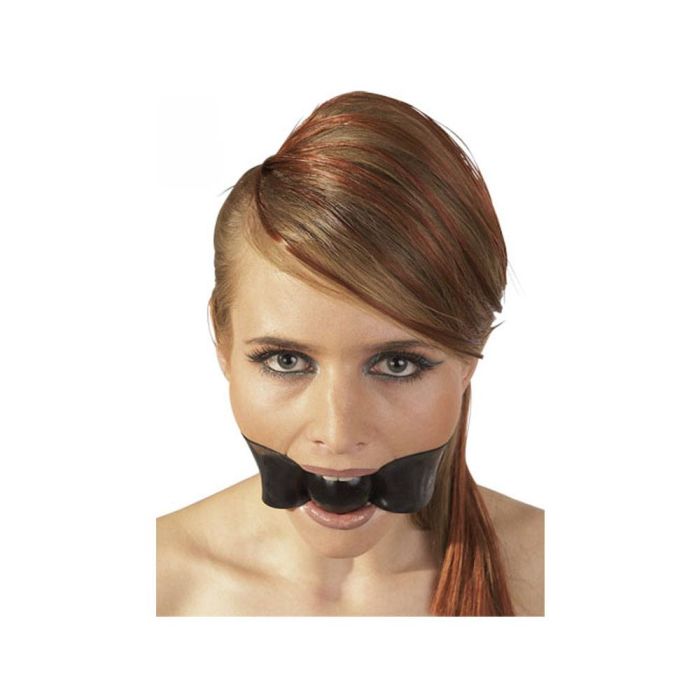 Sort Latex Mundknebel Med Bold 