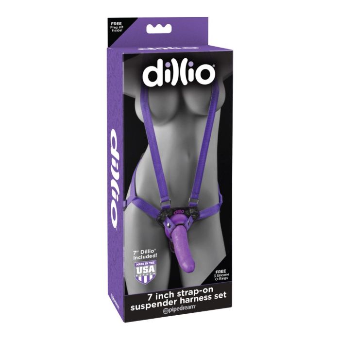 Pipedream Dillio 7” Strap-On Suspender – Hot Harness Sæt