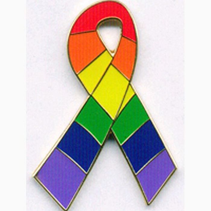 Pin Regnbue Ribbon 