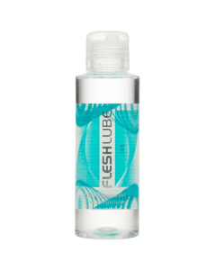 Fleshlube Ice vandbaseret glidecreme med kølende effekt i transparent flaske