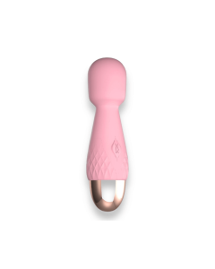 Mini Wand Massager De Luxe Pink kompakt klitoris vibrator i silikone

